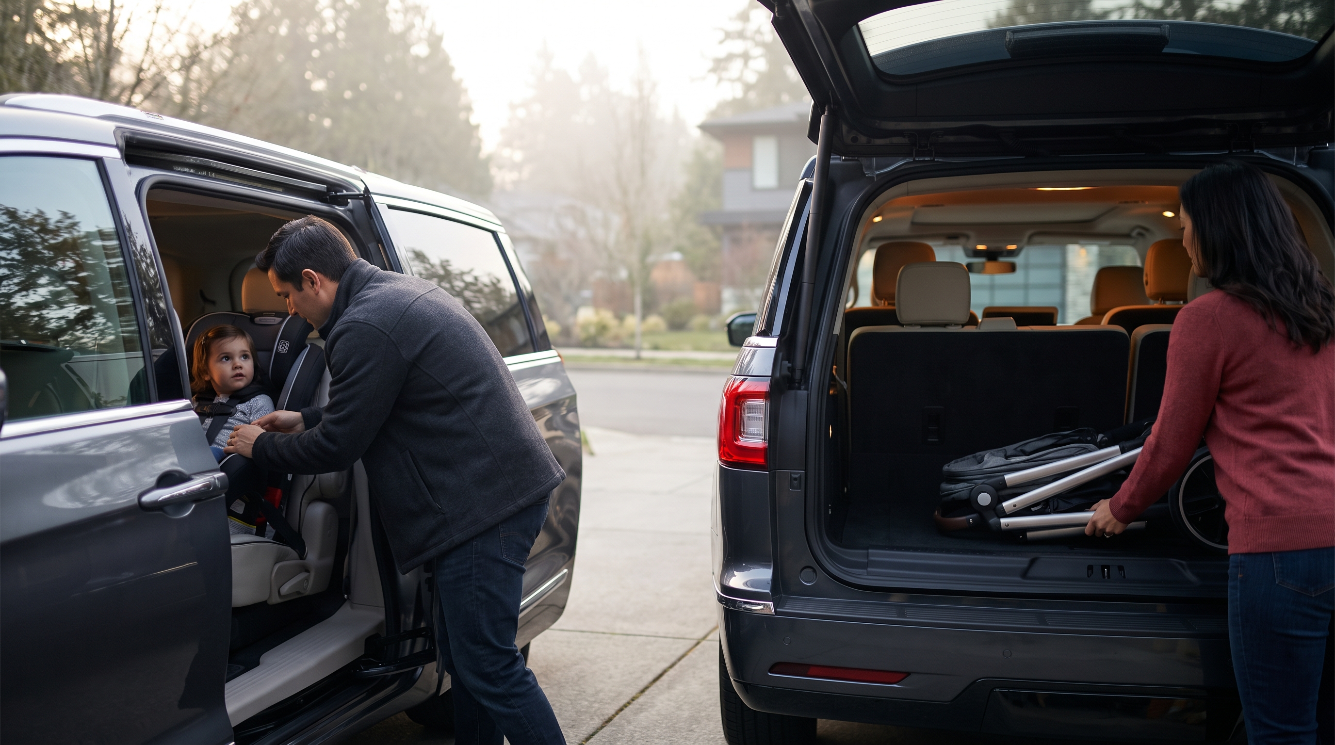 Editorial hero image for Minivan or SUV? Best Body Style for a Growing Family